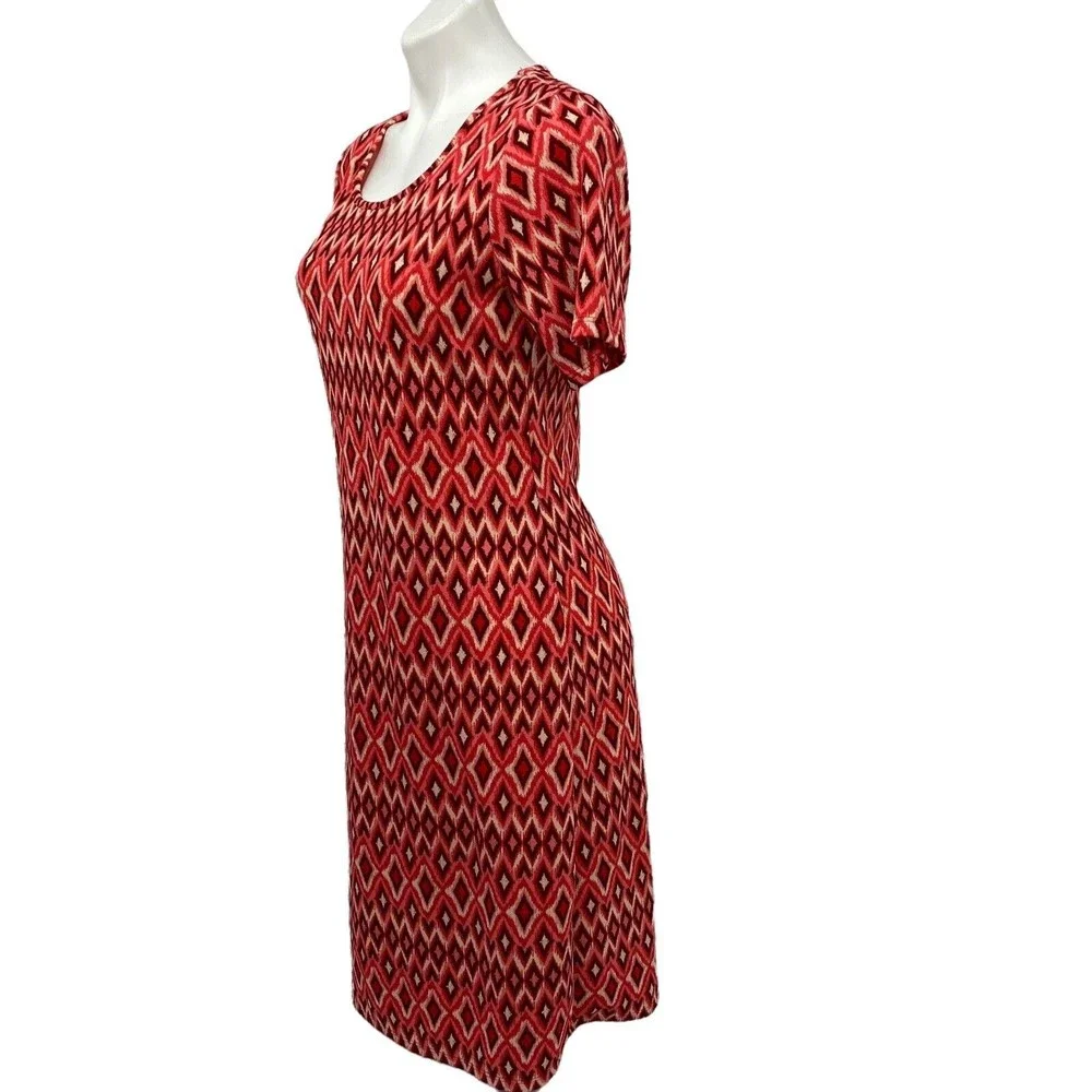 Lot of 2 Dress Blazer Combo Size Large Kensie Midi Knit Short Sleeve Red